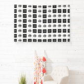 幾何学模様2ロゴパターンデザイン 横断幕 (インサイチュ)