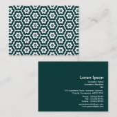 幾何学模様290514(03)白の濃いコケ 名刺 (正面/裏面)