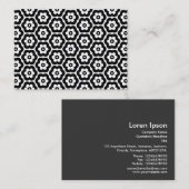 幾何学模様290514(03)黒（白） 名刺 (正面/裏面)