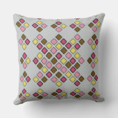 幾何学模様2 (1ピンク色カスタム) クッション (裏面)