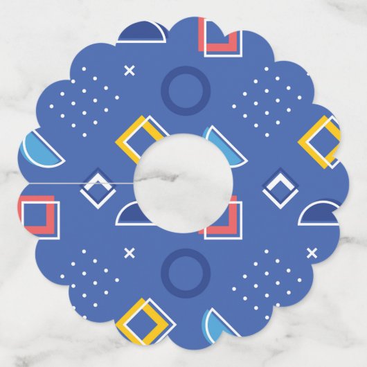 幾何学模様3 ワイングラスタグ (正面)