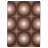 幾何学模様3Dサークルダークブラウンモシャムース白 クリップボード (裏面)