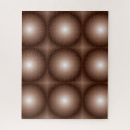 幾何学模様3Dサークルダークブラウンモシャムース白 ジグソーパズル