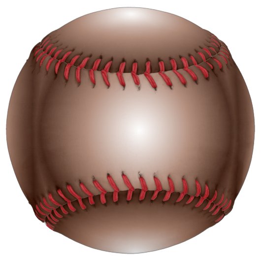 幾何学模様3Dサークルダークブラウンモシャムース白 ソフトボール (正面)