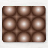 幾何学模様3Dサークルダークブラウンモシャムース白 マウスパッド (正面)