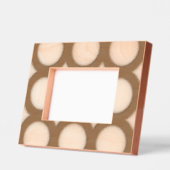 幾何学模様3Dサークルダークブラウンモシャムース白 レーザー彫刻フレーム (左)