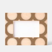 幾何学模様3Dサークルダークブラウンモシャムース白 レーザー彫刻フレーム (正面)
