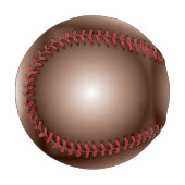 幾何学模様3Dサークルダークブラウンモシャムース白 野球ボール (正面左)