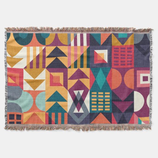 幾何学模様4 スローブランケット (正面)