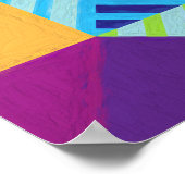 幾何学模様4 Impasto絵画の ポスター (角)