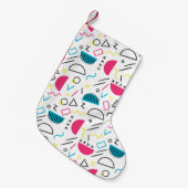 幾何学模様5 スモールクリスマスストッキング (正面 (吊り時))