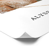 幾何学模様 |の結婚写真とローマ数字 ポスター (角)