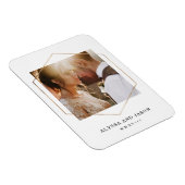 幾何学模様 |の結婚写真とローマ数字 マグネット (右側)