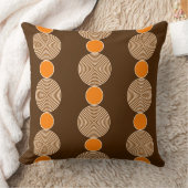 幾何学模様（オレンジ色） クッション (ブランケット)