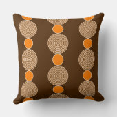 幾何学模様（オレンジ色） クッション (裏面)