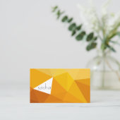 幾何学模様（オレンジ） 名刺 (スタンド正面)