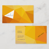 幾何学模様（オレンジ） 名刺 (正面/裏面)