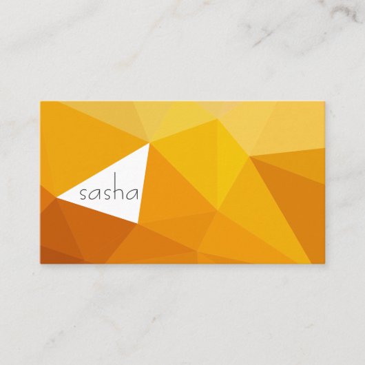 幾何学模様（オレンジ） 名刺 (正面)