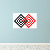 幾何学模様 キャンバスプリント (インサイチュ (ウッドフロア))