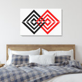 幾何学模様 キャンバスプリント (インサイチュ (寝室))