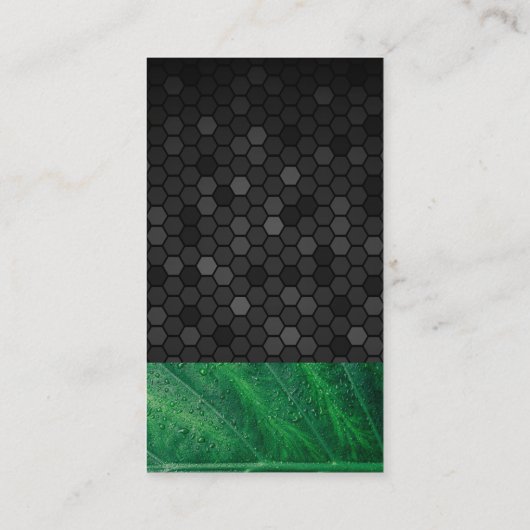 幾何学模様 |グリーンリーフ 名刺 (裏面)