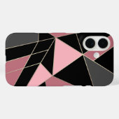 幾何学模様, グレー, ピンク Case-Mate iPhoneケース (裏面 (横))
