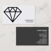 幾何学模様 – シンプルダイヤモンド – 黒 名刺 (正面/裏面)