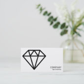 幾何学模様 – シンプルダイヤモンド – 黒 名刺 (スタンド正面)