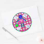 幾何学模様 – シール – 円 – 年代7 (封筒)