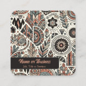 幾何学模様 スクエア名刺 (正面)