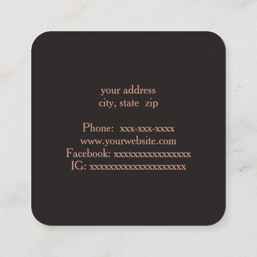 幾何学模様 スクエア名刺 (裏面)