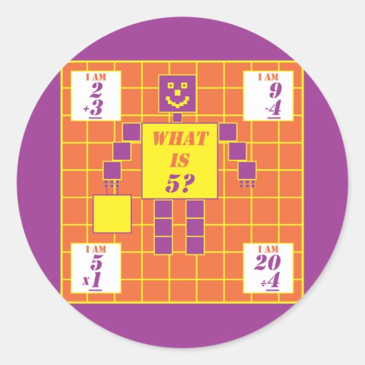 幾何学模様 – ステッカー – 角型 – 年代5 (正面)