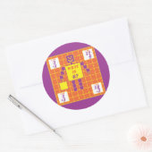 幾何学模様 – ステッカー – 角型 – 年代6 (封筒)