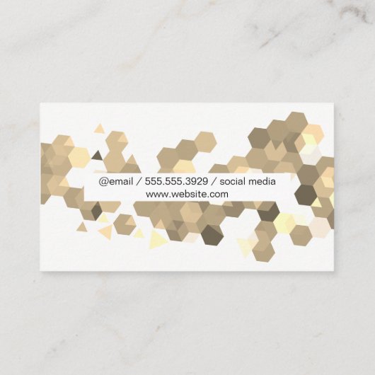 幾何学模様/セピア 名刺 (裏面)