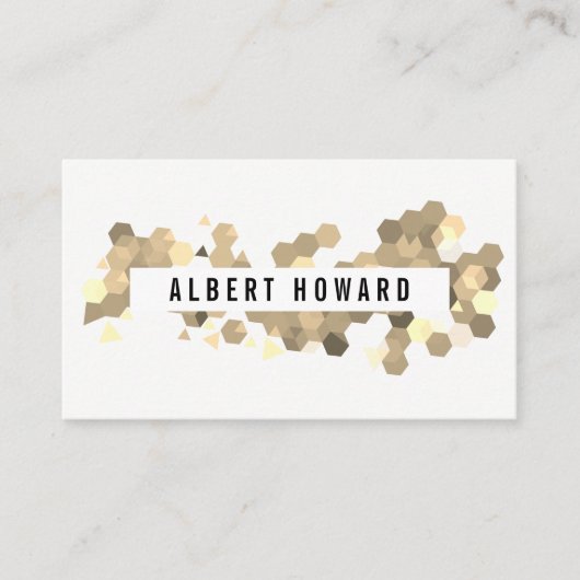 幾何学模様/セピア 名刺 (正面)
