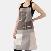 幾何学模様 – チョコレートとクリーム エプロン (インサイチュ)