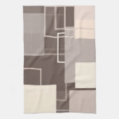 幾何学模様 – チョコレートとクリーム キッチンタオル (縦)