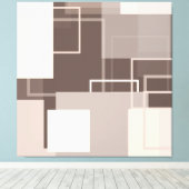 幾何学模様 – チョコレートとクリーム キャンバスプリント (インサイチュ (ウッドフロア))