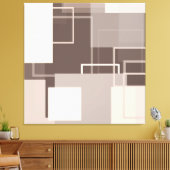 幾何学模様 – チョコレートとクリーム キャンバスプリント (インサイチュ (リビング))