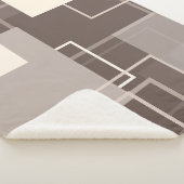 幾何学模様 – チョコレートとクリーム シェルパブランケット (3/4)