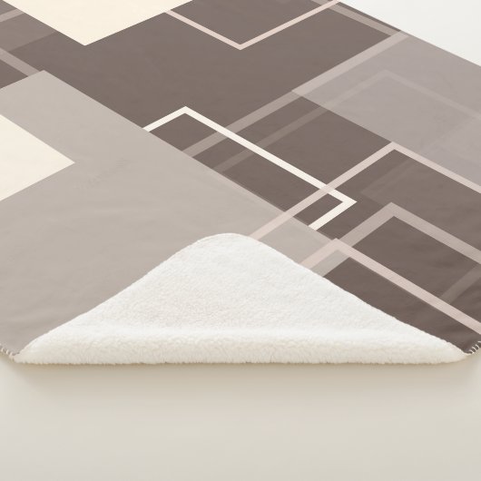 幾何学模様 – チョコレートとクリーム シェルパブランケット (3/4)