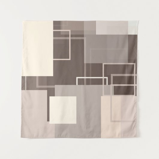 幾何学模様 – チョコレートとクリーム タペストリー (正面)