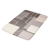 幾何学模様 – チョコレートとクリーム バスマット (アングル)