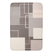 幾何学模様 – チョコレートとクリーム バスマット (正面縦)