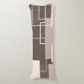 幾何学模様 – チョコレートとクリーム ボディピロー (正面縦)