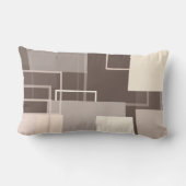 幾何学模様 – チョコレートとクリーム ランバークッション (裏面)