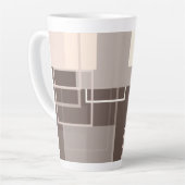 幾何学模様 – チョコレートクリーム カフェラテマグ (左アングル)