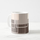 幾何学模様 – チョコレートクリーム コーヒーマグカップ (正面左)