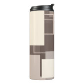 幾何学模様 – チョコレートクリーム タンブラー (回転左)