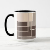 幾何学模様 – チョコレートクリーム マグカップ (左)